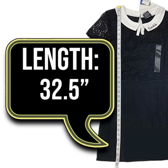 Riverdale Veronica Costume Cosplay Black Lace A-Line Dress Fit Flare JUNIORS S/M - Picture 6 of 16